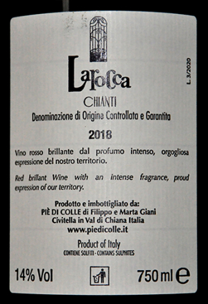 Etikett La Rocca Chianti DOCG 2012 - Piè di Colle