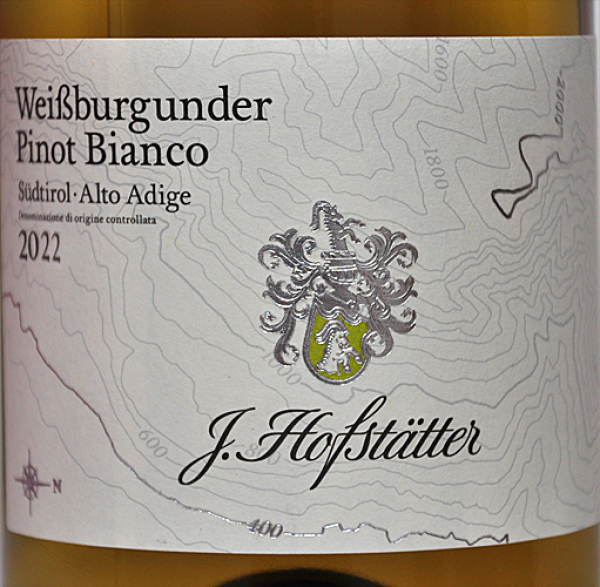 Etikett Weißburgunder - Pinot Bianco 2018 - Weingut J. Hofstätter